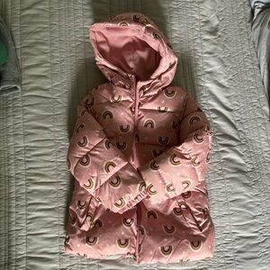Girls puffer coat - size 5/6